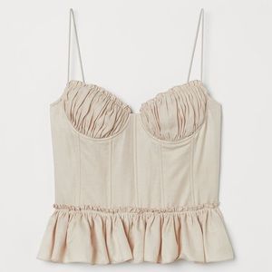 NWT Brock Collection x H&M Linen Corset Top